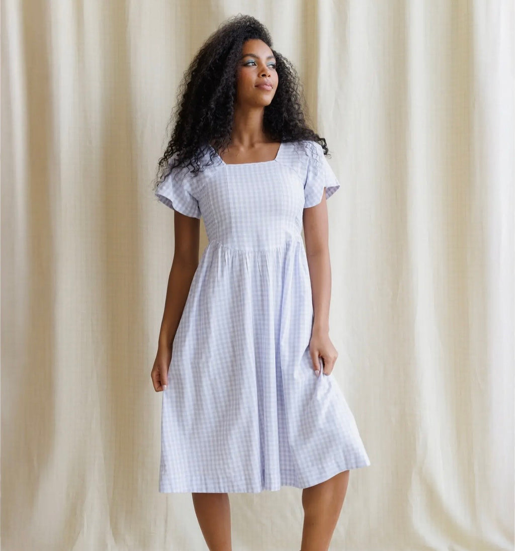 Purple Gingham Dress