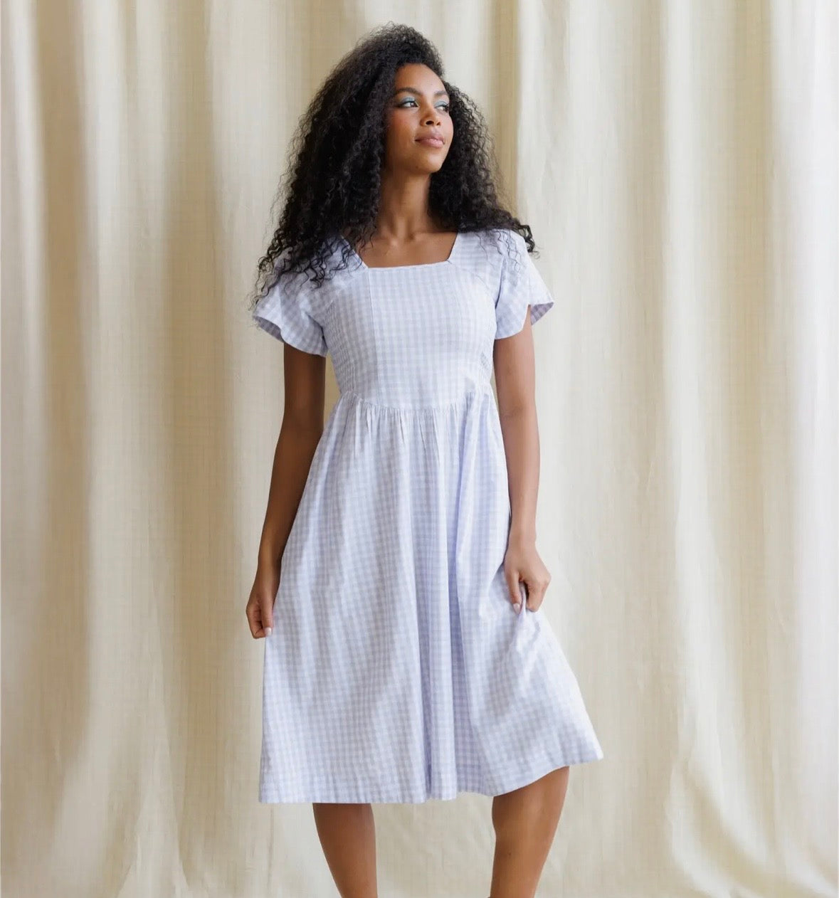 Purple Gingham Dress