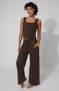 Terry Tank & Wide Leg Pants Set